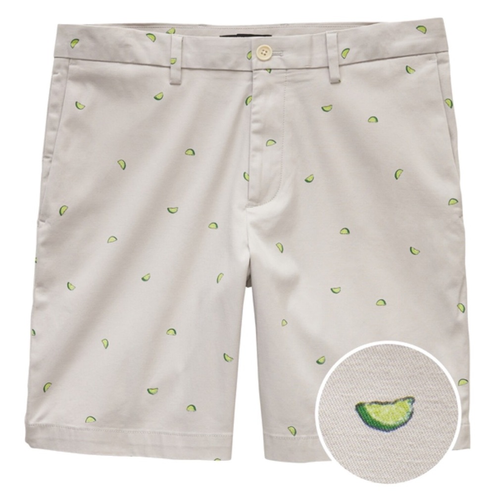 Used Aiden Gray With Lemon Wedges Slim Short 30”